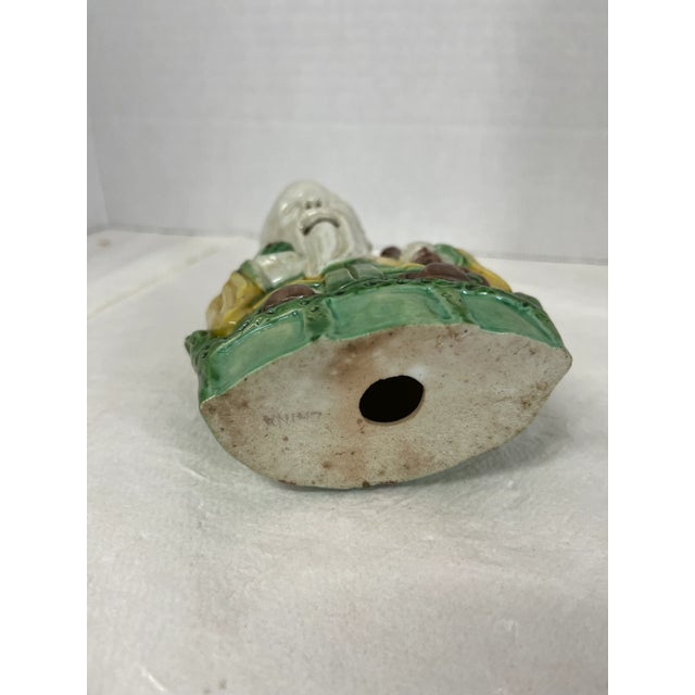 Early 20th Century Chinese Shou Lao Pottery Figurine For Sale - Image 5 of 9