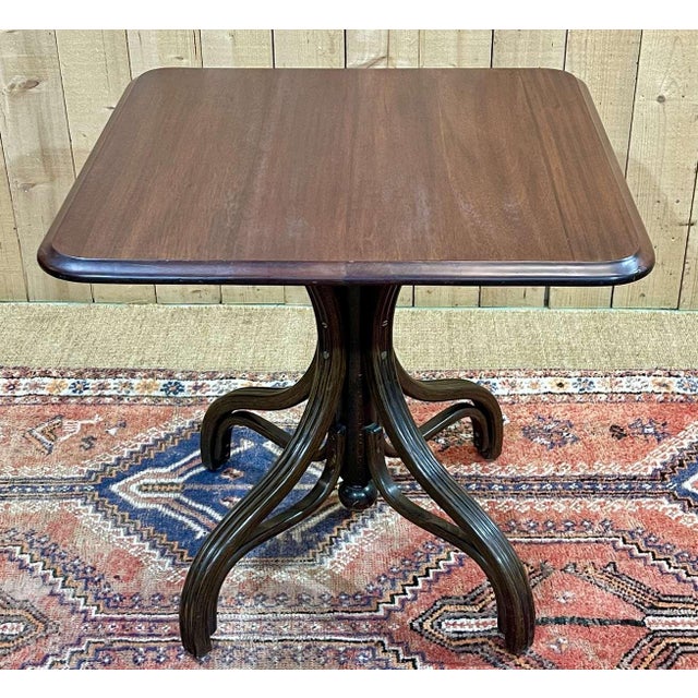Mahogany and Beech Bistro Table, 1950s For Sale - Image 10 of 17
