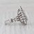 Metal Vintage Pear Opal Diamond Halo Ring 14k White Gold Size 6-6.25 Cocktail For Sale - Image 7 of 8