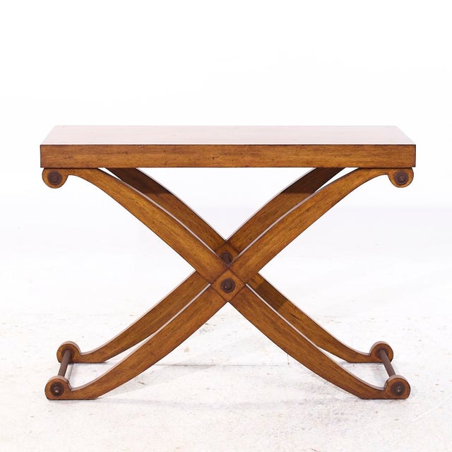Henredon Walnut Console Table This console table measures: 48 wide x 17 deep x 34.25 inches high, with a chair clearance...