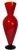 Murano David Levi Signed Ibex 2004 Art Glass Red Vase For Sale - Image 4 of 14