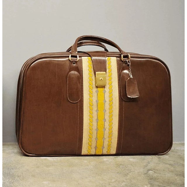 Vintage Brown Suitcase, 1950s For Sale - Image 7 of 7