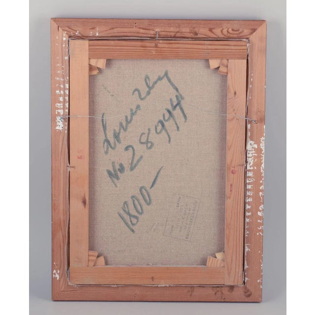 Louis Zelig, City Scene with Three Persons, 1970s, Oil on Canvas For Sale - Image 7 of 8