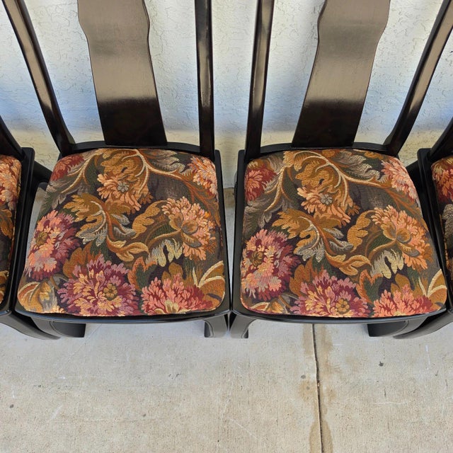 Vintage Bernhardt Chinoiserie Ming Dining Chairs Set of 8 For Sale - Image 10 of 16