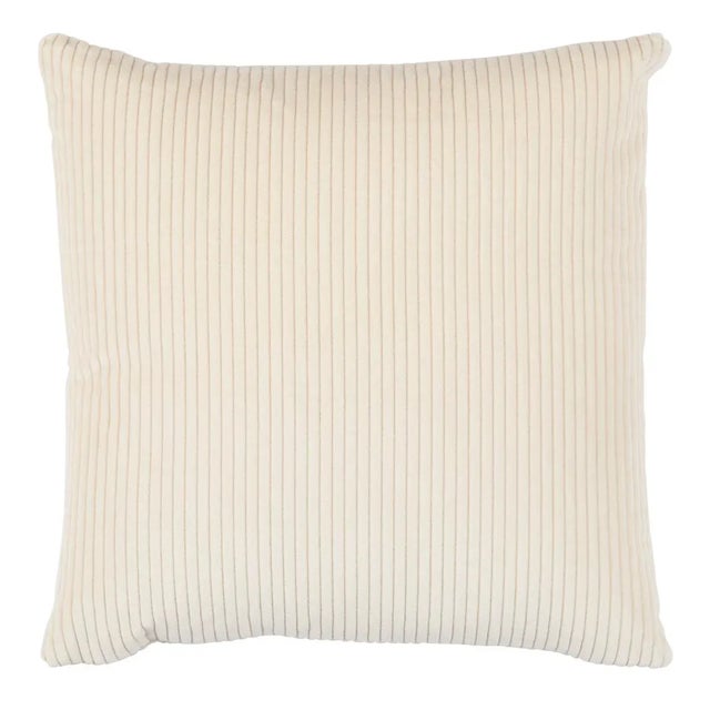 Transitional Schumacher Wyatt Corduroy 18" Pillow in Buff For Sale - Image 3 of 3