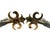 1990s Vintage French Fleur De Lis Cast Aluminum & Brass Bookends For Sale - Image 5 of 5