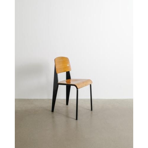 Wood Mid-Century Modren French Standard Metropole 305 Dining Chair by Jean Prouvé, 1950s For Sale - Image 7 of 9