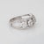 Contemporary 1.35ct Diamond Cluster Ring Sz 6.5 Estate 14k White Gold Band Flowers Jewelry For Sale - Image 3 of 7
