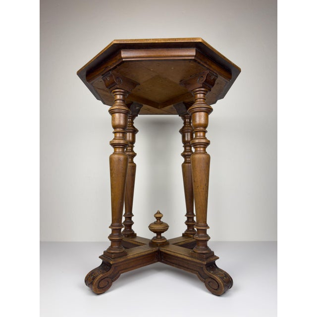 Vintage Wooden Side Table, Italy, 1950s For Sale - Image 4 of 18