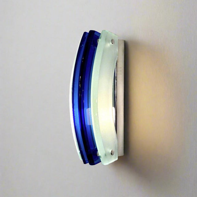 1960s Pair of Modernist Italian Art Glass Sconces by Veca For Sale - Image 18 of 18