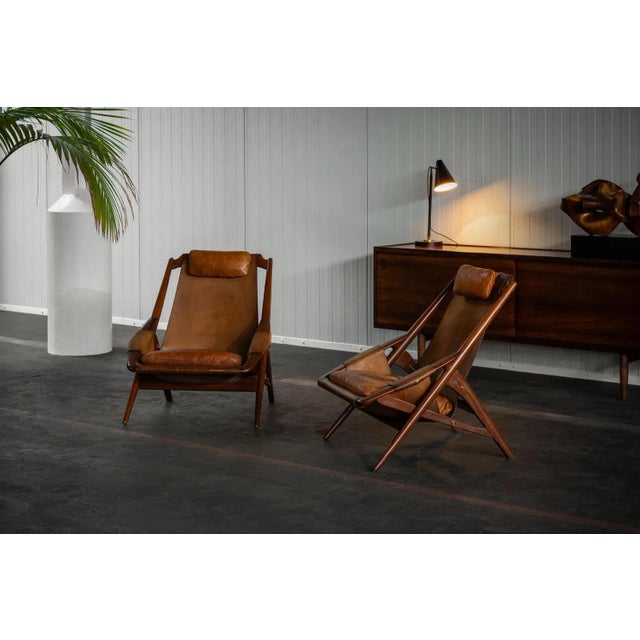Highly rare original hunting chairs designed by W.D. Andersag and manufactured by Piacenza in Italy in 1959. The chairs...