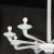 White Mid-Century 8-Arm Handblown White & Jade Murano Scavo Glass Chandelier by Seguso For Sale - Image 8 of 12