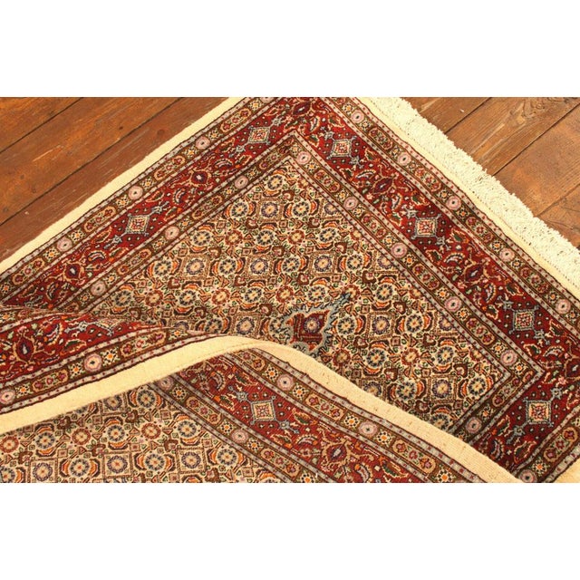 Hand-Knotted Middle Eastern Wool Bridge Rug For Sale - Image 4 of 8