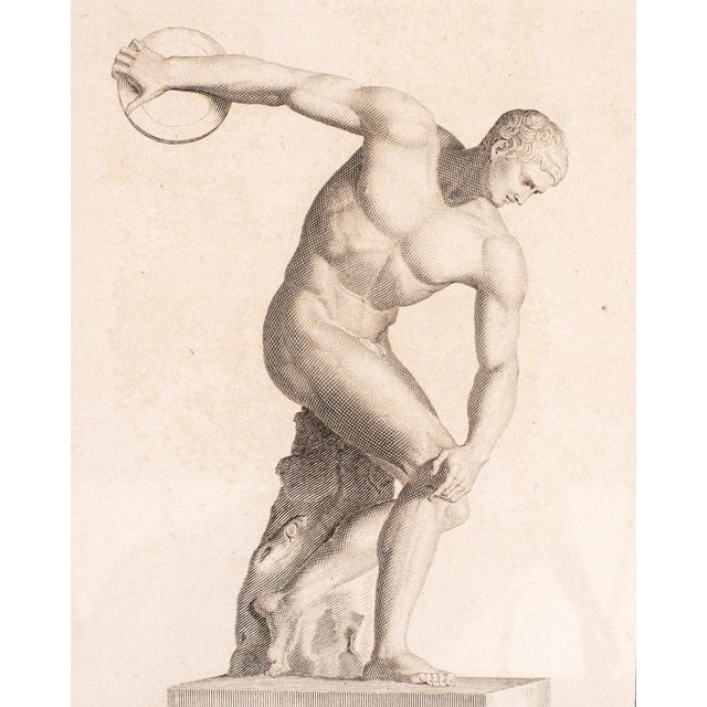 Beige Set of Four Neoclassical Prints of Classic Figures For Sale - Image 8 of 17