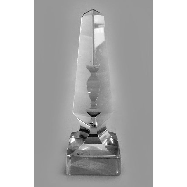 Cut Crystal Obelisk Prism Chairish
