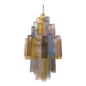 21st Century Square Murano Glass Chandelier
