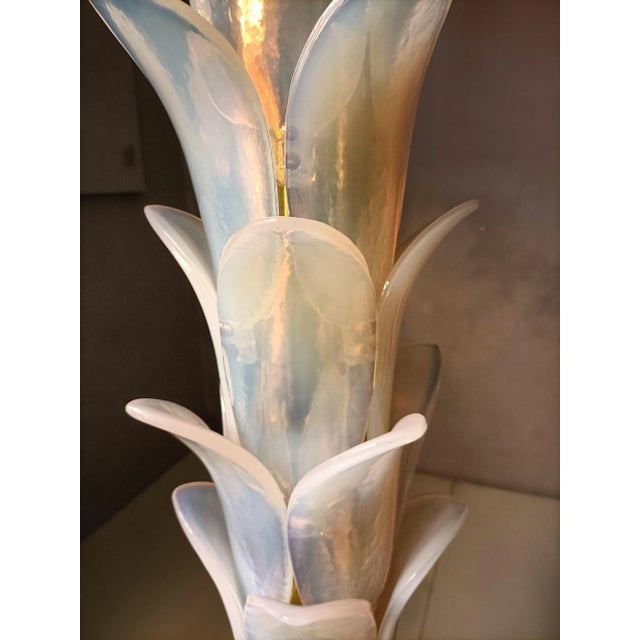 Gold Palma Brass Structure Lamp For Sale - Image 8 of 17