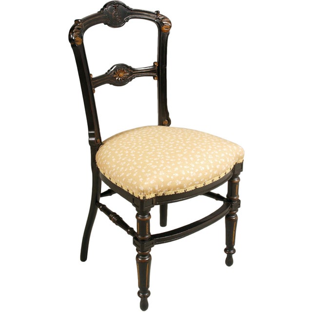 Elegant italian art nouveau (liberty) chair, dating to the early 20th century and attributed to giacomo cometti, whose...