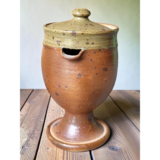 Brutalist Stoneware Coffee Pot by Pierre Digan for La Borne, 1960s For Sale - Image 3 of 9