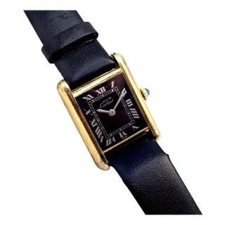 1970s Cartier Must De Silver 925 Argent Vermeil Manual Wind Watch For Sale