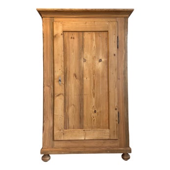 Farmhouse Biedermeier Cabinet in Softwood For Sale