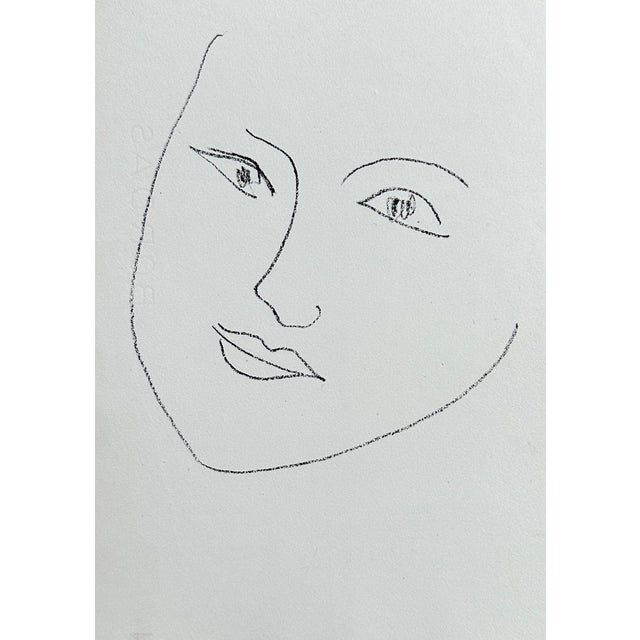 Henri Matisse, Woman Face, 1946, Original Lithograph For Sale