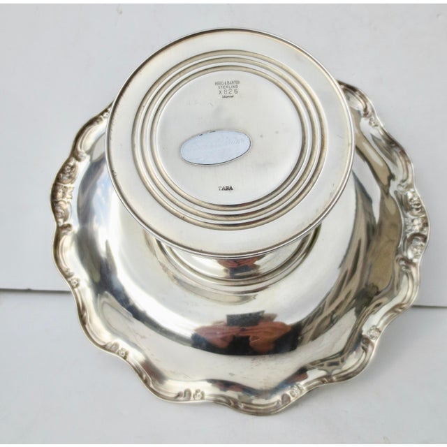 Mid-Century Modern Reed & Barton Sterling Cake Stand Compote Tara Pattern For Sale - Image 3 of 5