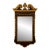 Italian Georgian Style Burl Wood & Gilt Wall Mirror With Rococo Crest For Sale