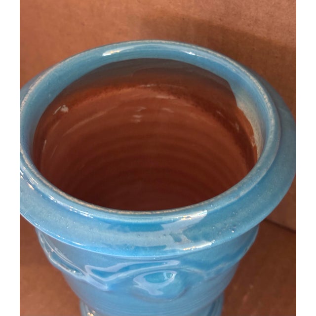 French French Anduze Planter Turquoise 15” X 17” by La Madeleine For Sale - Image 3 of 5