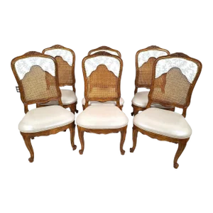 French Provincial Cane Dining Chairs by Century Furniture - Set of 6