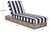 2020s Gillian Chaise Lounge, Heather Tan/Navy Stripe For Sale - Image 5 of 12