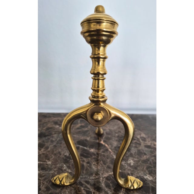Solid Brass Fireplace Andiron Set — Exquisite Italian Craftsmanship Enhance your fireplace with this elegant solid brass...