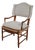 French Country Woven Seat Arm Chair For Sale