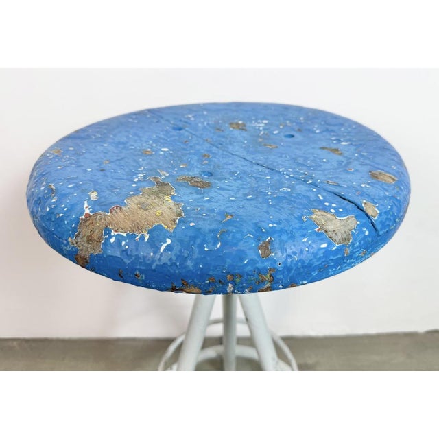 Industrial Grey Workshop Stool, 1960s For Sale - Image 17 of 18