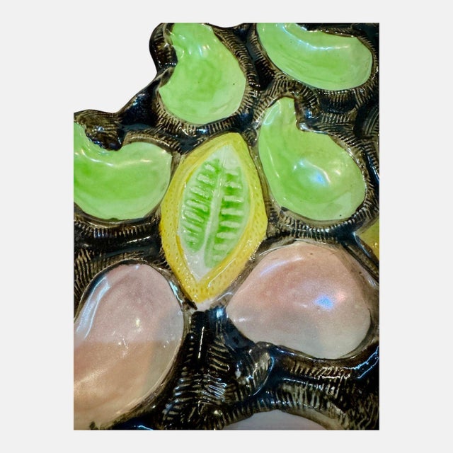 French Mid 20th Century Vallaruis France Oyster Platter For Sale - Image 3 of 6
