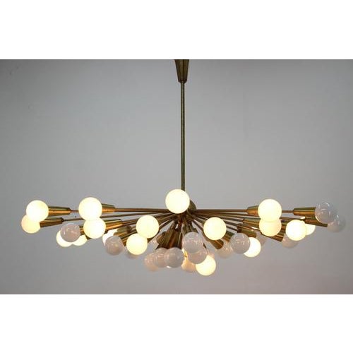White Large Mid-Century Modern Sputnik Pendant Light, 1960s For Sale - Image 8 of 18