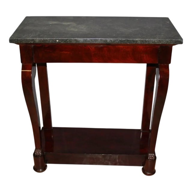 Small 19th Century Restoration Console in Mahogany For Sale
