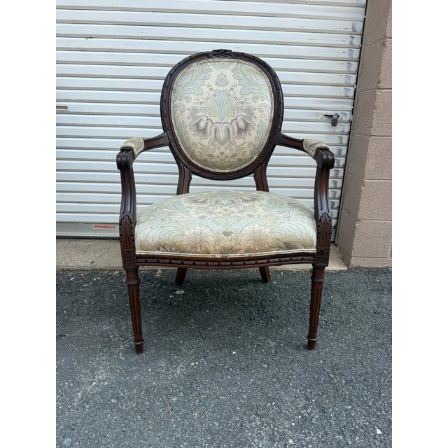 Brown Henredo Schoonbeck Colllection Pair Louis XV Style Carved Armchairs For Sale - Image 8 of 18