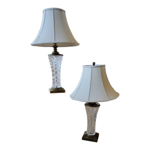 Pair of Vintage Waterford Crystal Longford Lamps
