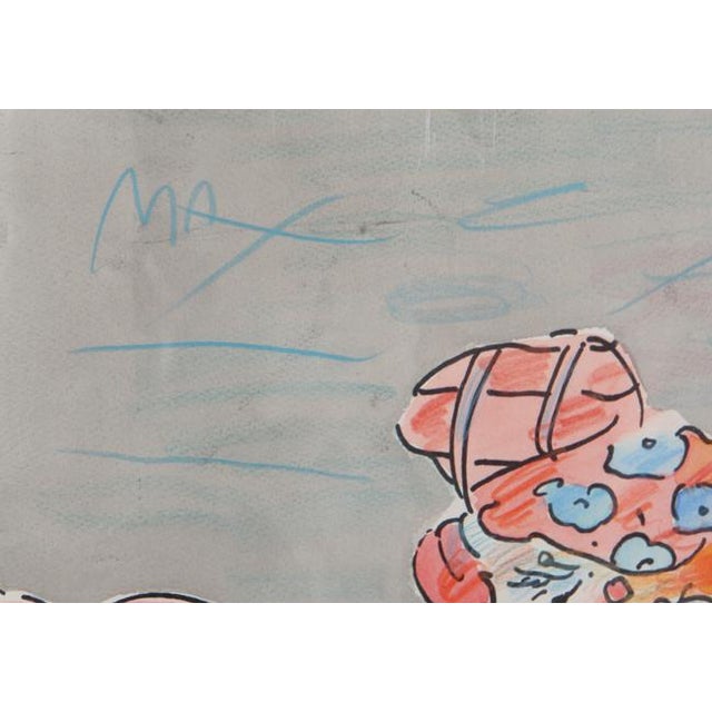 Artist: Peter Max, German/American (1937 - ) Title: Lady and Sailboat (V. II No. 1) Year: circa 1995 Medium: Ink and...