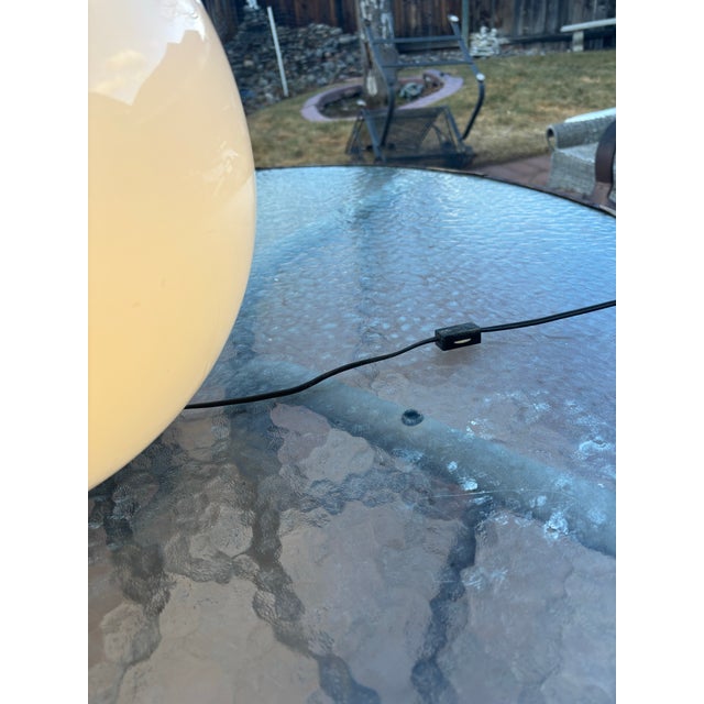White 1960's Modern White Glass Globe Lamp Attributed to Paul Mayen for Habitat For Sale - Image 8 of 9