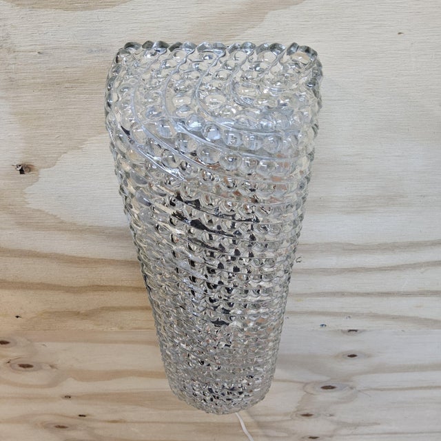 Vintage Dutch Wall Lamp with Bubble Glass Texture by Glashutte Limburg, 1960s For Sale - Image 10 of 16