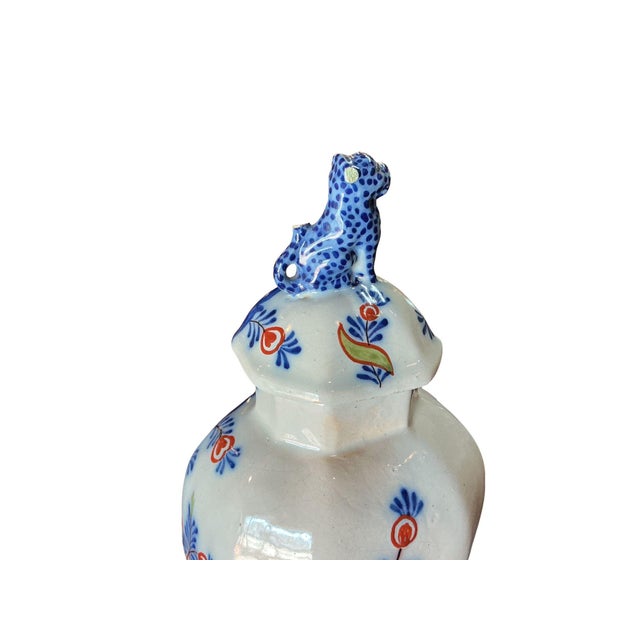 Traditional Early 19th Century Polychrome Delft Ginger Jars For Sale - Image 3 of 18