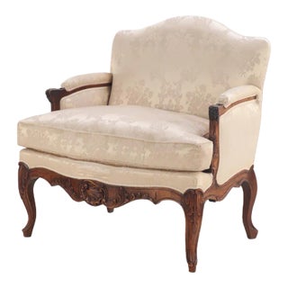 A Sumptuous Louis XV Marquis Armchair or Small Settee, C. 1900. For Sale