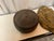Wood French Sconce Cast Brass Decorative Piece on a Circular Base For Sale - Image 7 of 8