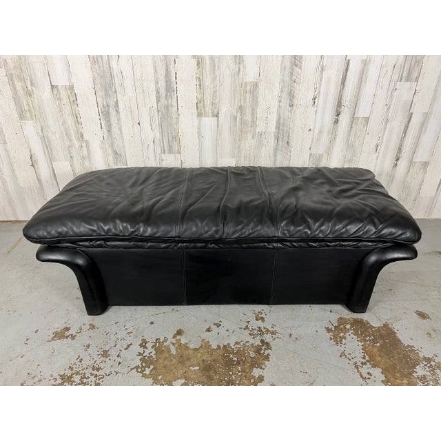 Animal Skin Post Modern Leather Bench For Sale - Image 7 of 13
