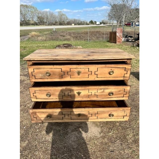 18th Century Louis XVI Solid Walnut Bleached Marble Top Chest of Drawer / Commodes For Sale - Image 15 of 15