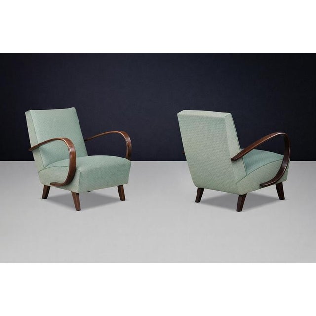 Art Deco Bentwood Lounge Chairs from Jindřich Halabala, 1940s, Set of 2 For Sale - Image 3 of 10