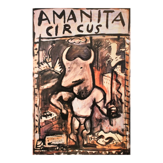 1994 Original Spanish Poster, Amanita Circus (The 100 Best Posters Collection) For Sale