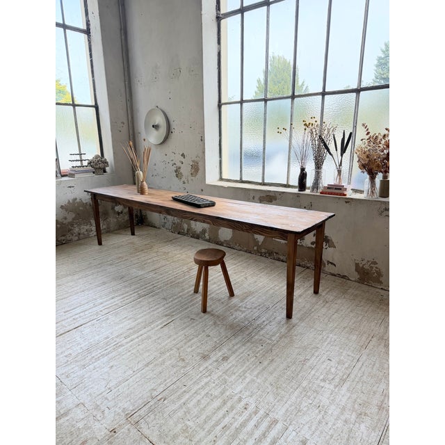 Pine Farmhouse Table, 1950 For Sale - Image 6 of 18